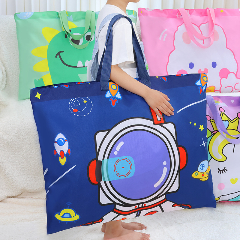 Moving packing bags, luggage, quilts, storage, kindergarten children's clothes, cartoon cotton quilt bags, large-capacity storage bags details Picture