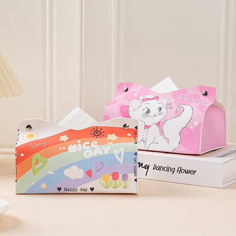 Factory wholesale of popular tissue boxes, personalized, happy and lucky tissue boxes, cotton and linen, living room, home, car, bathroom, meals full figure
