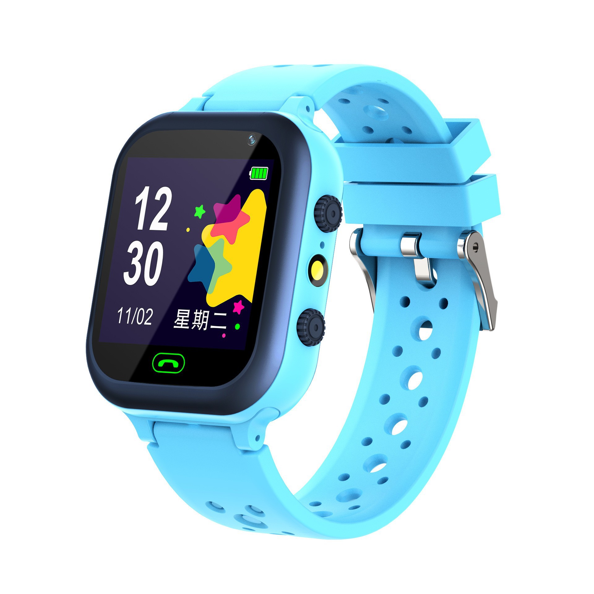 Cross-border Q15 waterproof children's smart phone Positioning Micro-chat Photo-taking Flashlight 5th generation Z6 Multi-language switching watch Specification drawing