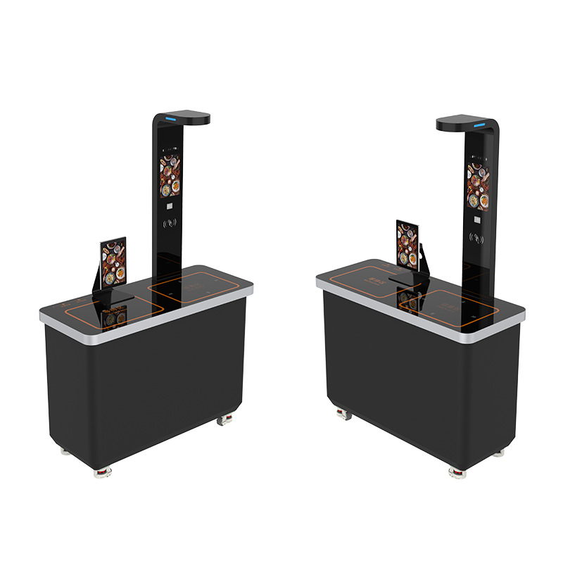 Smart catering vertical dining table, AI analysis, face recognition, rapid sensing, weighing and settlement, scanning code settlement, dining machine Specification drawing