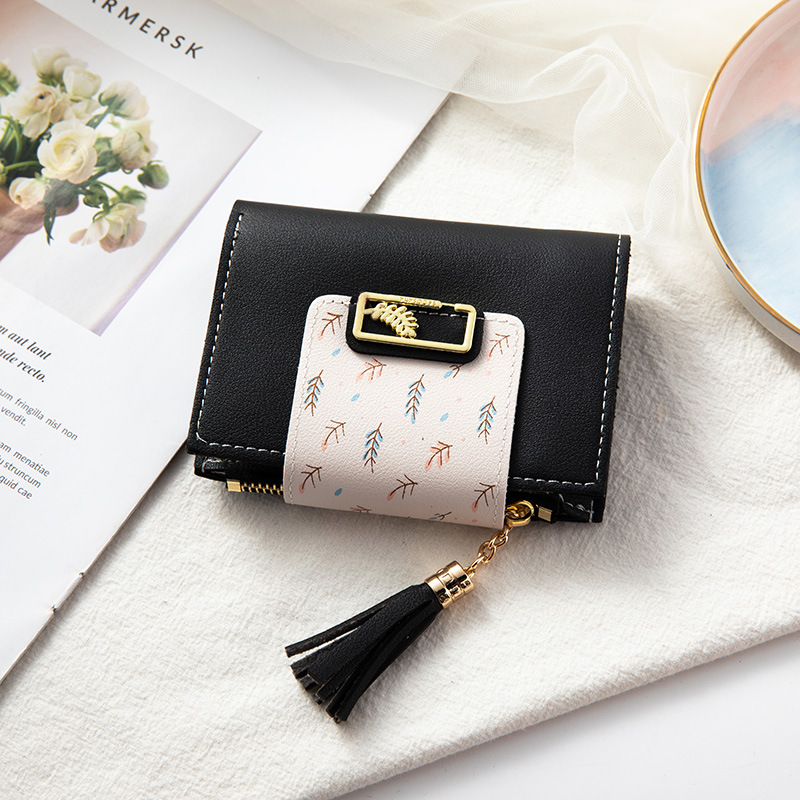 The wallet is simple, Instagram, cute, Japanese-style, and girlish. It's versatile, small, elegant, and ultra-thin. It's a one-piece wallet for girls details Picture
