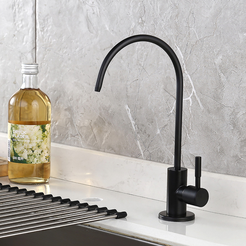 304 stainless steel water purifying faucet, household direct drinking water faucet, European-style kitchen single-cooling pure water small mouth CUPC Specification drawing