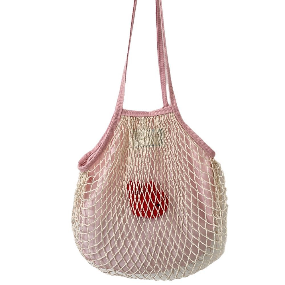 54122 Summer seaside trip simple and niche woven women's bag with a net bag style, fashionable single-shoulder bag, shopping fishing net bag Item Picture