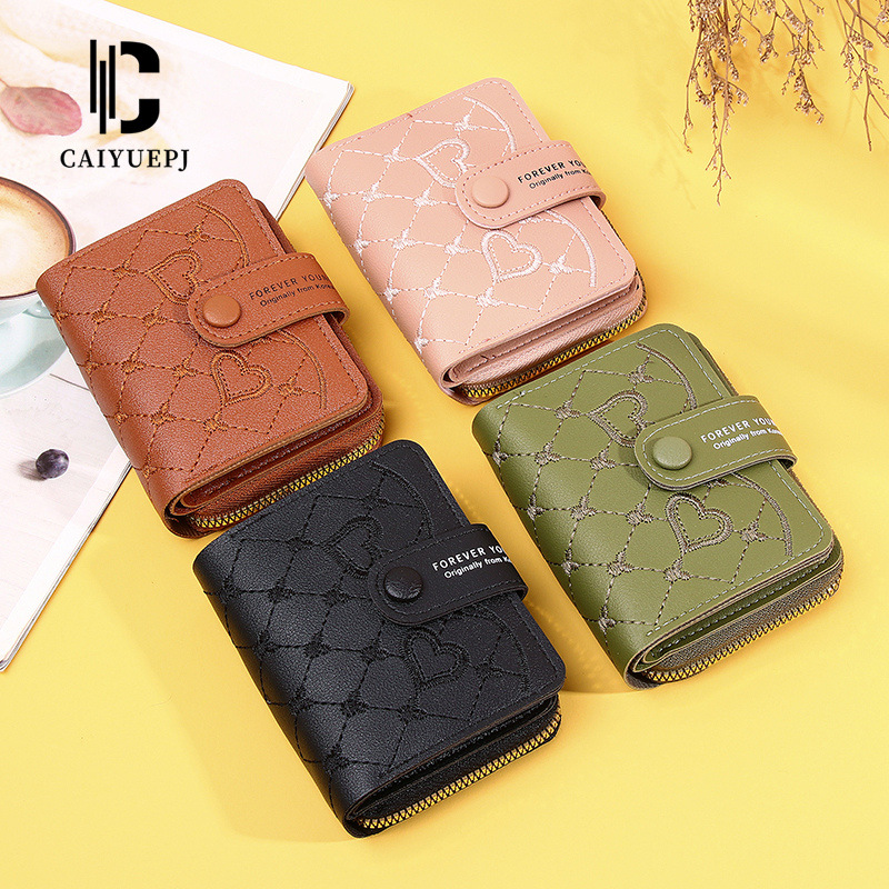 Wholesale of personalized women's short zipper buckle wallet, handbag, coin purse and caring women's card case from the manufacturer details Picture