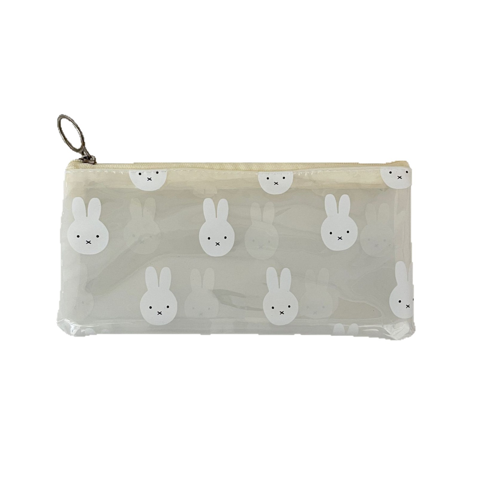 Cute rabbit pen case PVC printed stationery bag 2025 new style fashionable student transparent pen case waterproof storage bag Item Picture