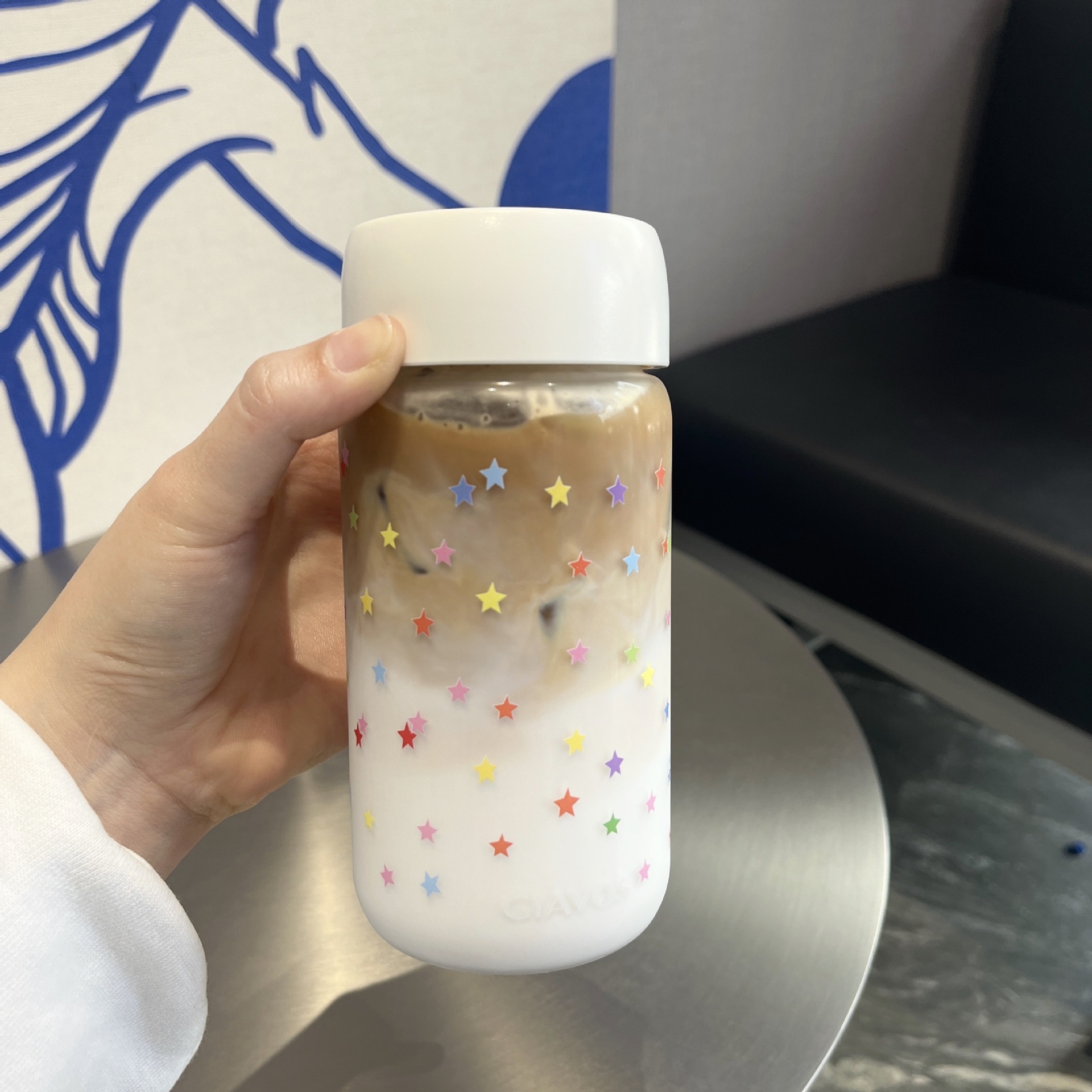 ins fresh and clean plastic cups, high-temperature resistant portable cups, high appearance level water cups, portable transparent cups, milk cups, coffee cups details Picture