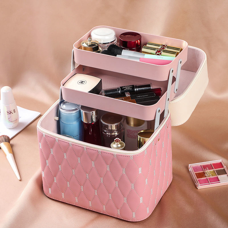 Wholesale of portable cosmetics storage boxes for Internet celebrities, large-capacity suitcases, and high-end nail and tattoo boxes from manufacturers details Picture