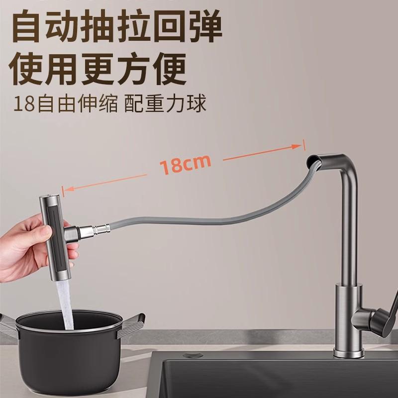 Kitchen faucet, rain waterfall, sink, dishwashing basin, household sink, cold and hot two-in-one, splash-proof and rotatable Application Scenario
