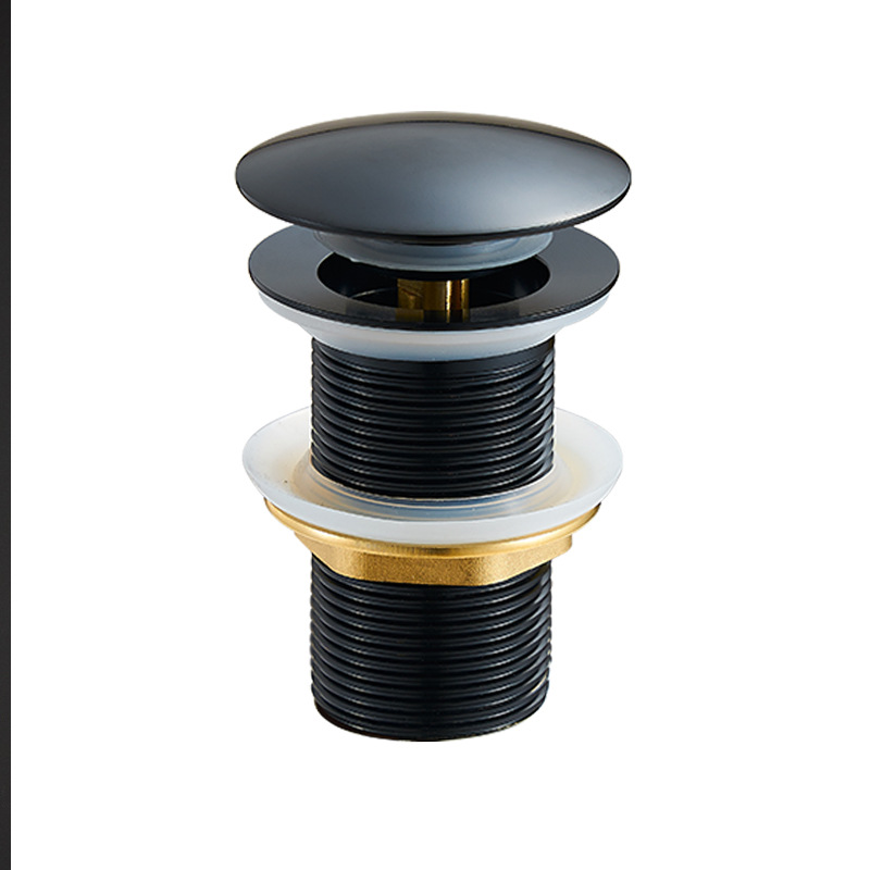 European-style drain head body, all-copper 40-head with a basket, basin, glass basin, drain pipe, press and jump drain accessory Item Picture