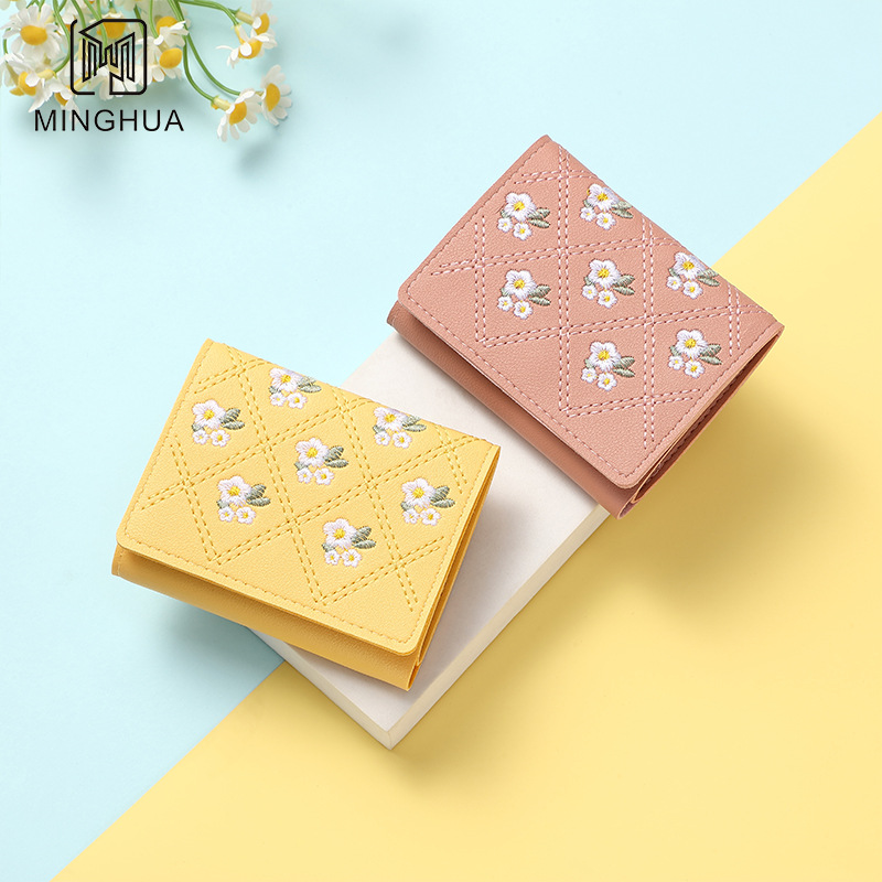 The original manufacturer of the simple cross-border coin purse for women's short folding card case in summer 2023 full figure