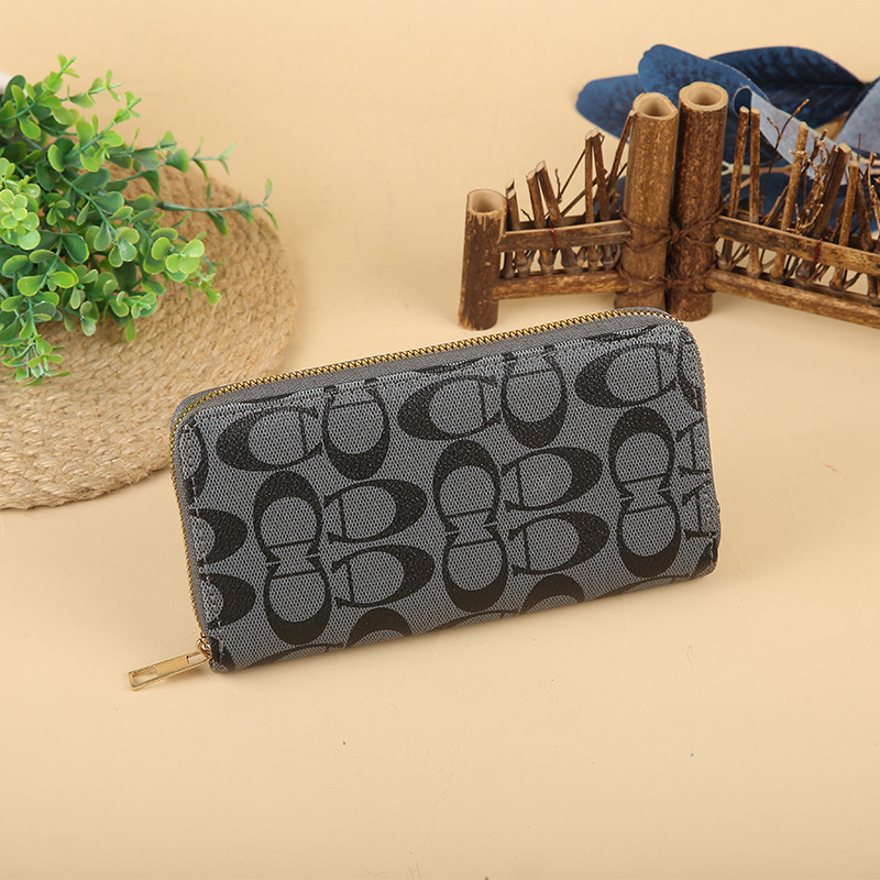 New pu single-pull women's wallet, business commuting large-capacity zipper wallet, artistic clutch is available for wholesale details Picture