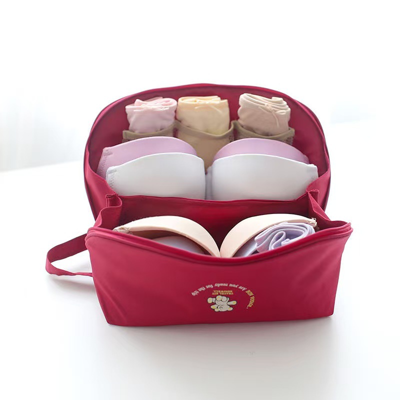 Underwear storage bag, clothing and socks sorting storage bag, travel portable hand-held waterproof bra, dormitory organizing bag for women full figure
