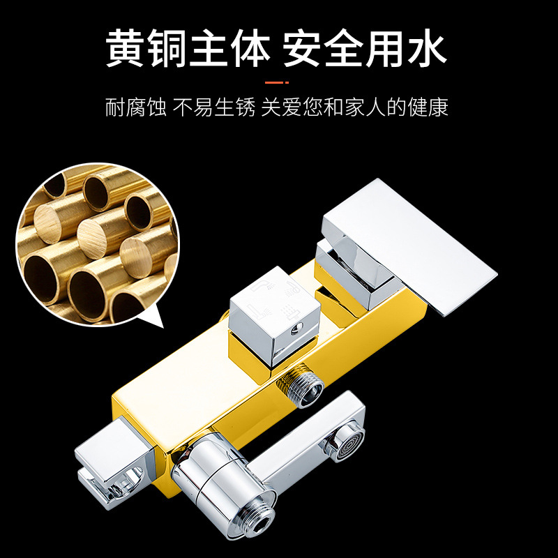 Hotel all-copper constant-temperature showerhead set, household mixing valve, bathroom pressurized showerhead, shower head lift shower Application Scenario