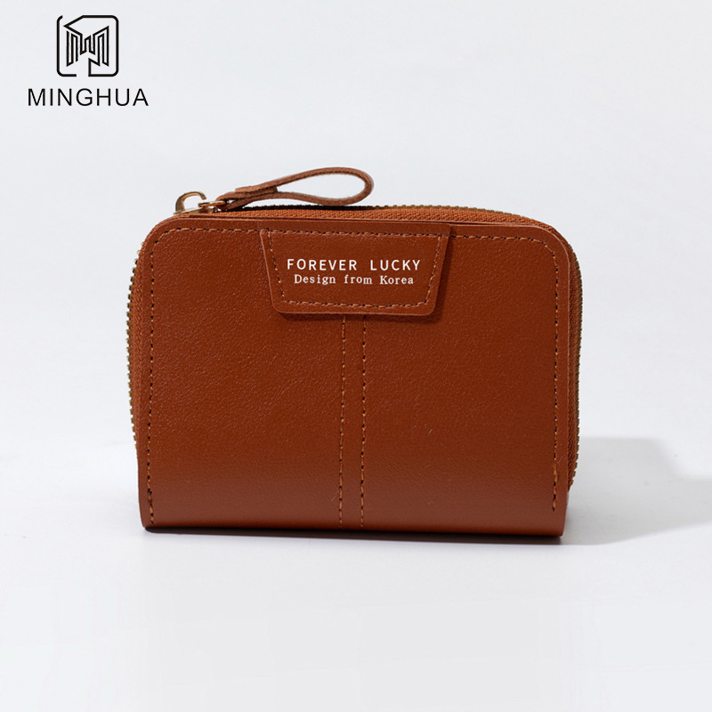 New women's wallet, short solid color card case, ID card holder, Wallet, cross-border zipper coin purse wholesale Application Scenario