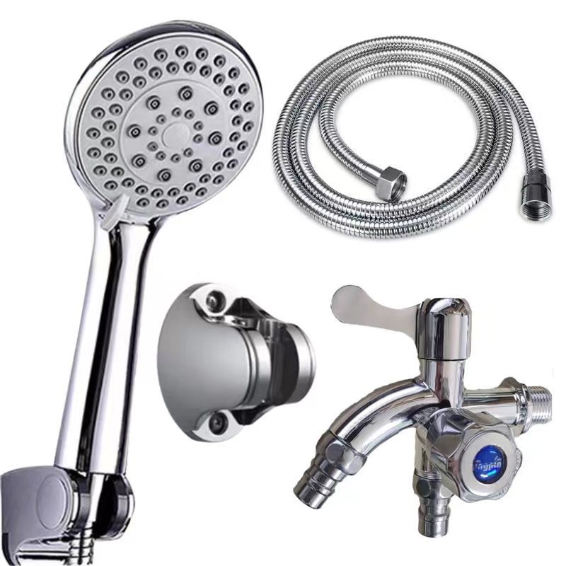 Pressurized shower head, pressurized rain shower, bath water heater, bathroom shower, showerhead, bath heater, hose set full figure