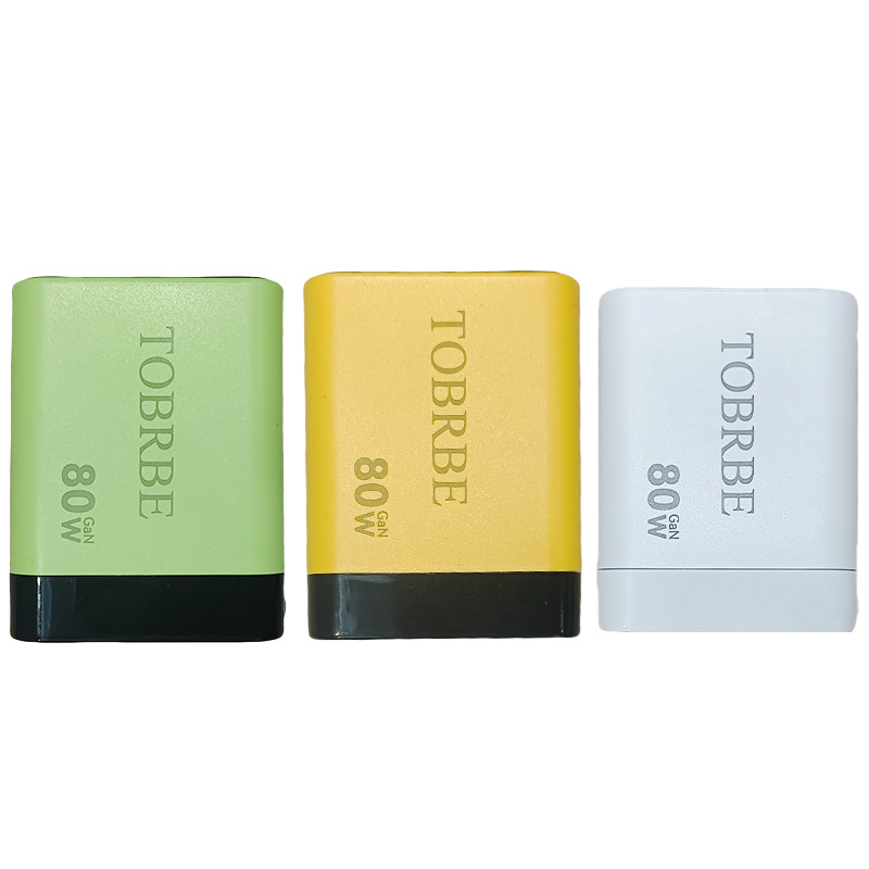 Gallium nitride chargers with built-in retractable cables for PD fast charging are suitable for Apple, Huawei, Xiaomi laptops and tablets Item Picture