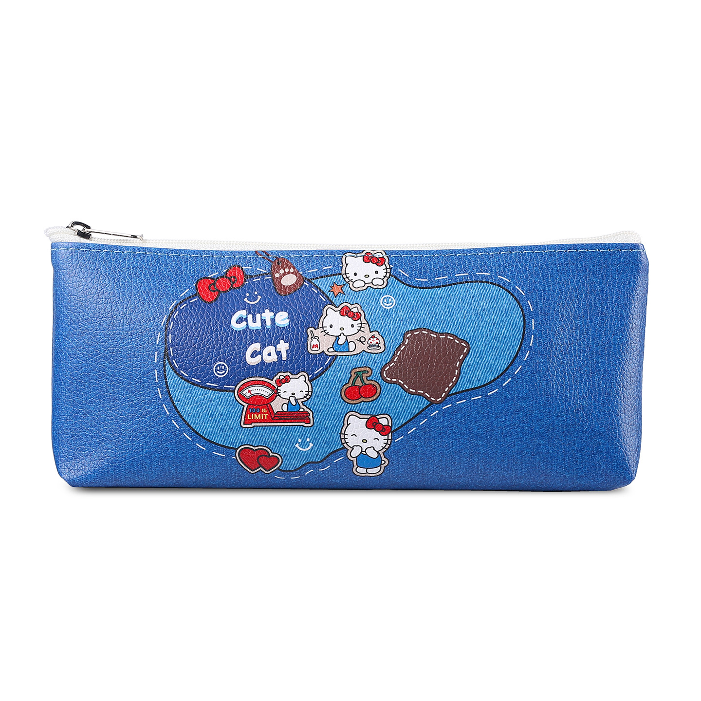 Korean-style creative cartoon square PU pen case, cute animal stationery bag, storage bag, student pencil case, LOGO printing Item Picture