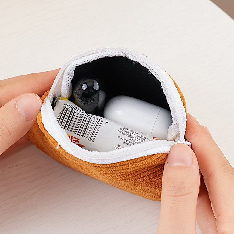 The new Ailun portable leather mini makeup bag, small-mouth red envelope, air cushion coin purse, airpod earphone case, miscellaneous items, etc Specification drawing