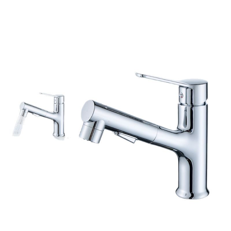 Copper pull-out washbasin, universal hot and cold dual-purpose faucet, washbasin, bathroom cabinet, telescopic faucet Application Scenario
