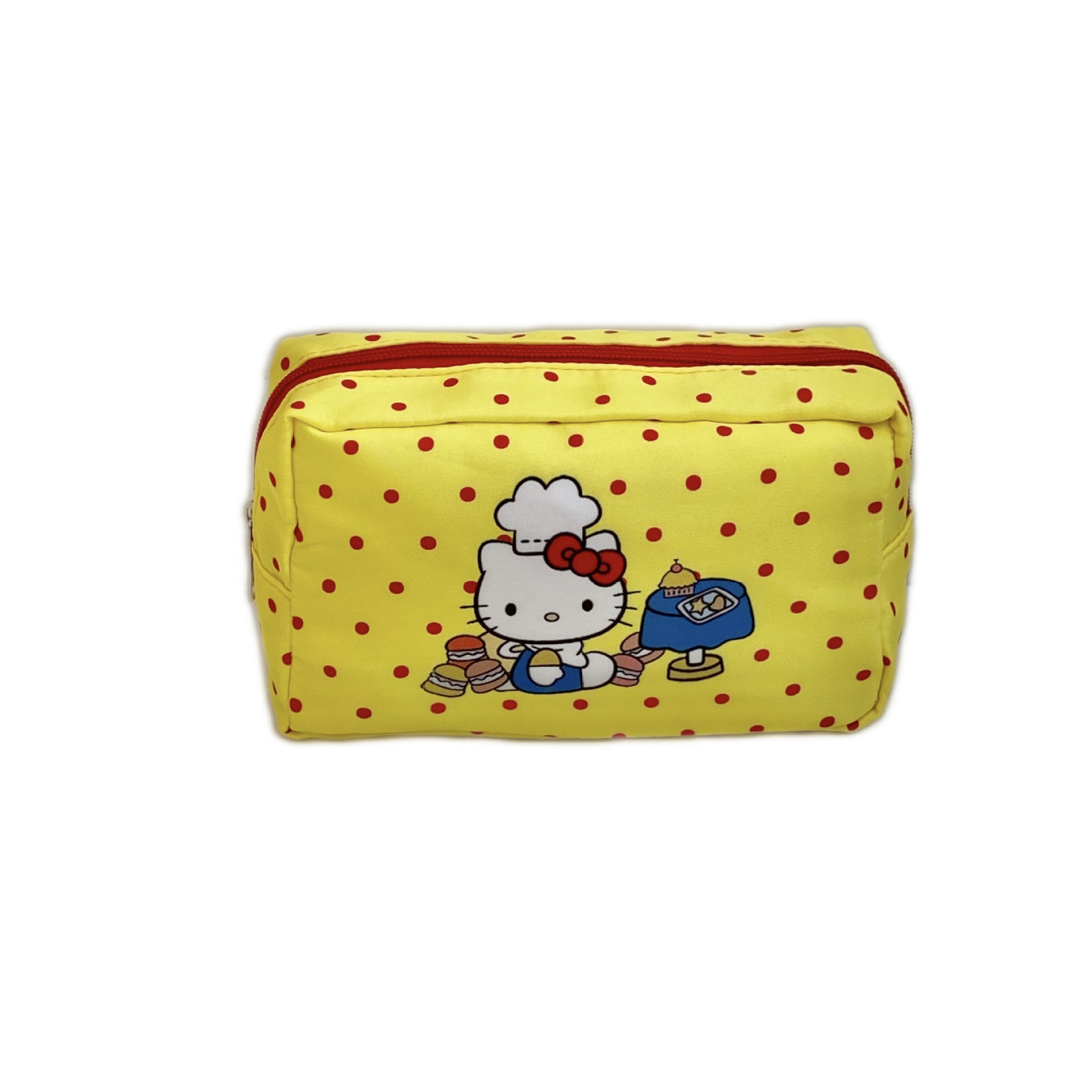 Japanese-style cartoon polka dot cat storage bag, essential travel storage bag, large-capacity portable cosmetics and toiletries bag for women Item Picture