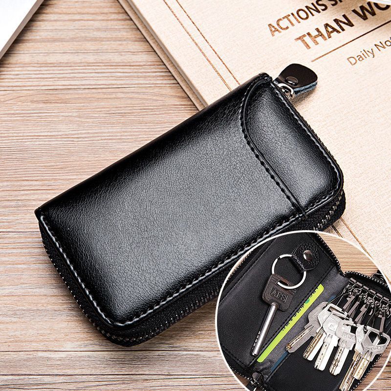 Business large-capacity key case, multi-functional key bag, waist-hung car key card case, key case, large key case Specification drawing