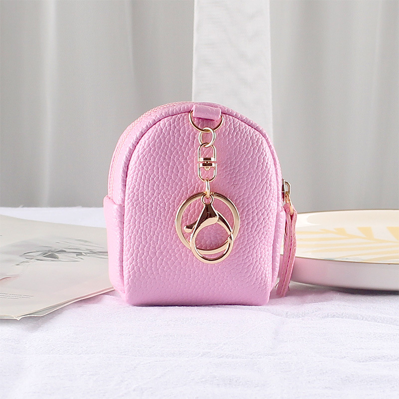 A mini Instagram girl is holding a cute, multi-functional, double-zipper, multi-layer card wallet in one Specification drawing