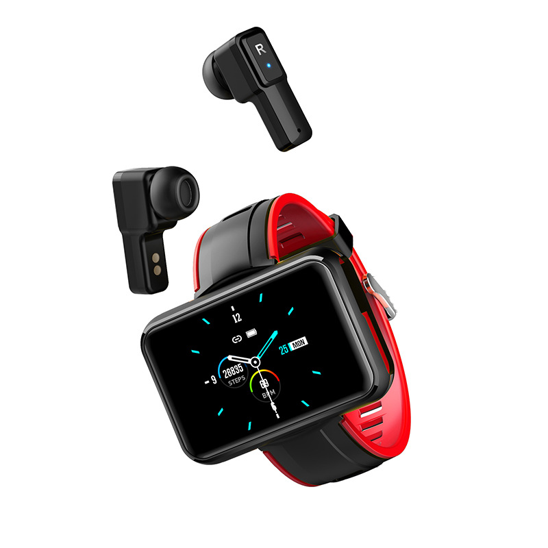 T91 Cross-border high-definition Full touch Smart Bracelet TWS Bluetooth Headset 2-in-1 communication and sports smart bracelet details Picture