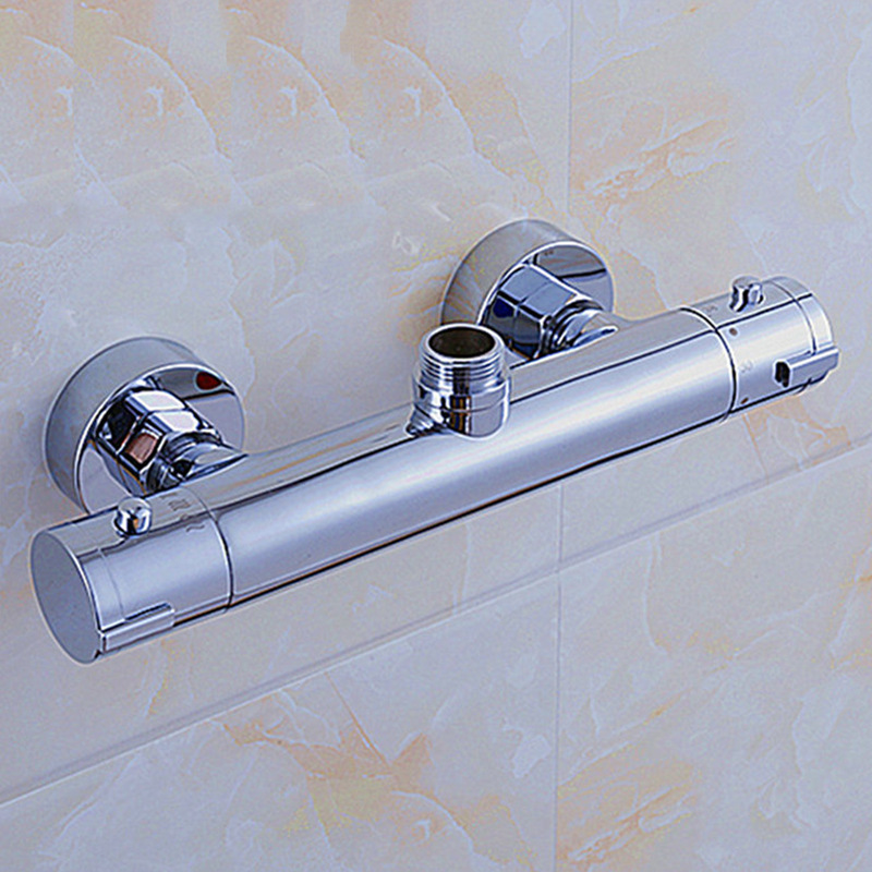 All-copper bath room bathtub faucet cold and hot water automatic temperature adjustment mixing valve concealed all-copper constant temperature water distribution valve Specification drawing