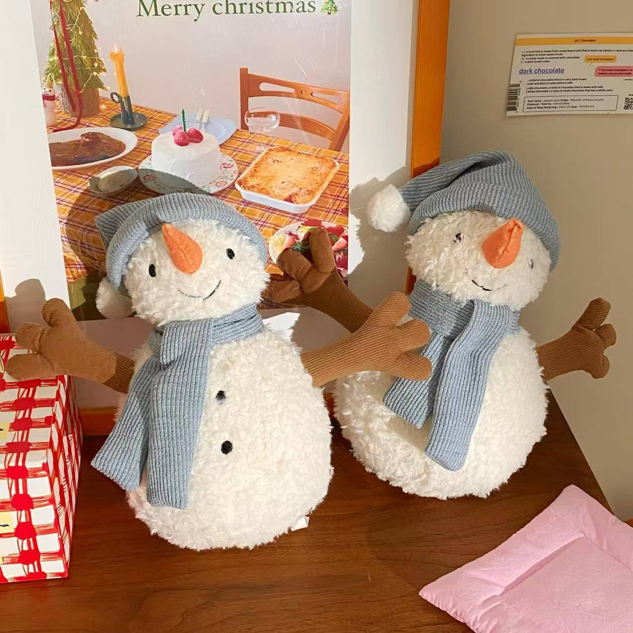 Cross-border Love Sami snowman plush toys, soft dolls, stuffed toys, small throw pillows, home decorations, Christmas gifts full figure