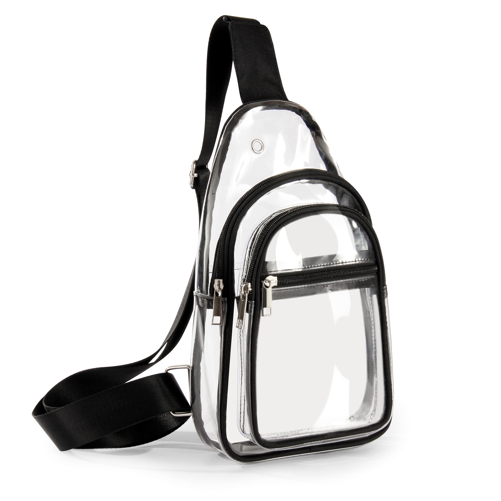 Crossbody men's chest bag, transparent sports crossbody bag, travel waterproof storage bag, business backpack, concert certification Item Picture