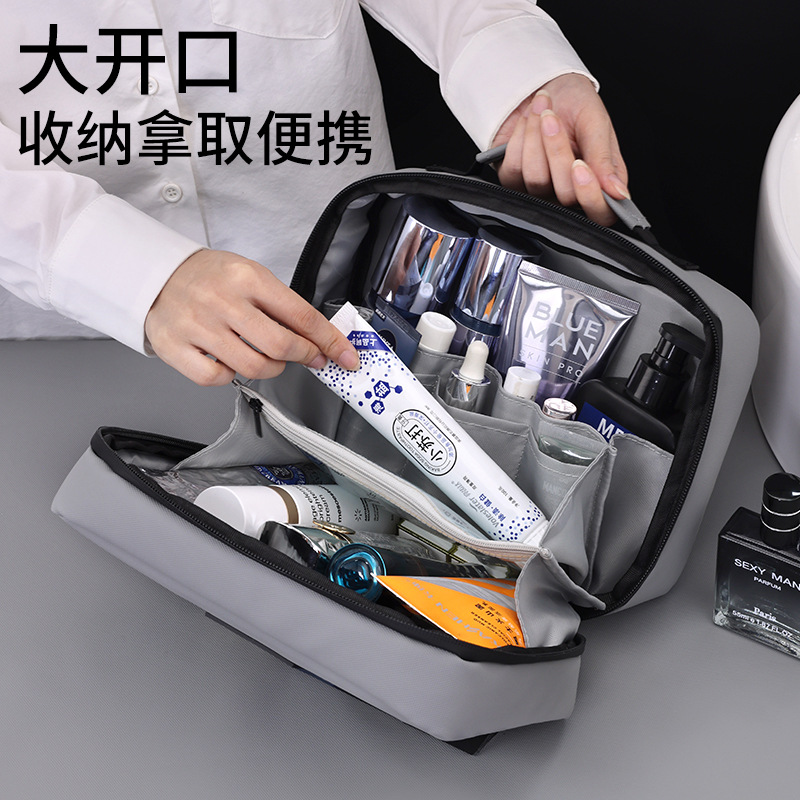 New cross-border toiletry bag for men, high-end dry-wet separation, large-capacity travel makeup bag, waterproof storage bag details Picture