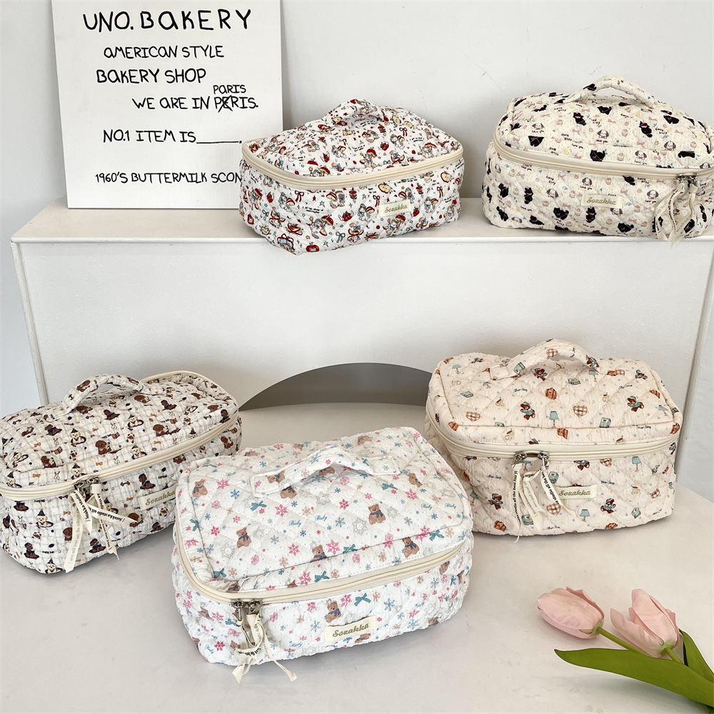54131 [Copyrighted Edition] Makeup Bag for Girls, Cartoon, Cute, Portable, large-Capacity travel items Storage Bag, handbag details Picture
