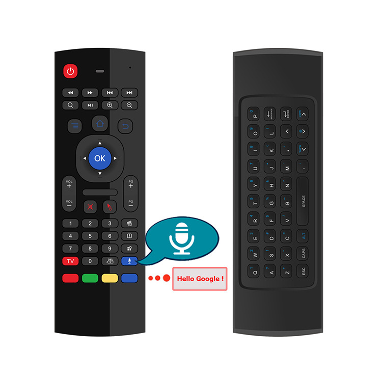 Air Mouse MX3 remote control, wireless mouse and keyboard, infrared smart TV, set-top box, voice backlight Specification drawing