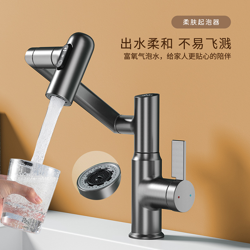 【 E-commerce dropshipping 】 Bathroom washbasin, washbasin, rotating multi-functional digital display pull-out faucet Application Scenario