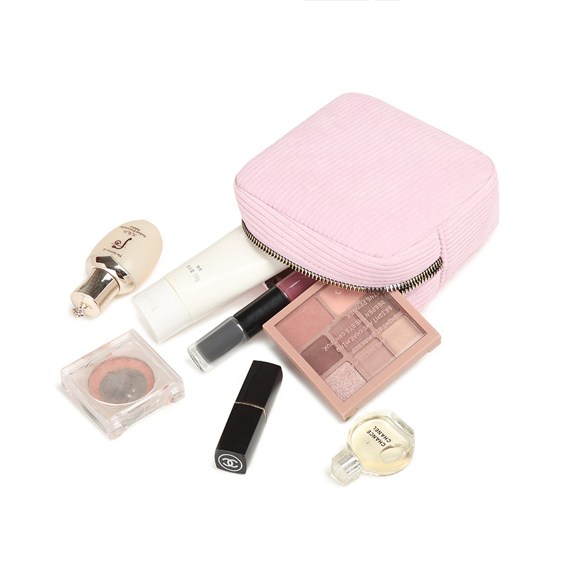 Cross-border Instagram bestseller corduroy makeup storage bag, Korean-style coin purse, sanitary napkin storage bag, portable small bag Application Scenario