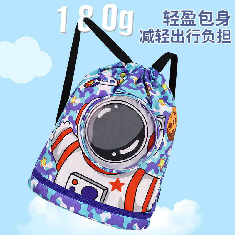 Children's swimming bags, dry and wet separation bags with shoe compartments, backpacks, travel waterproof storage bags, beach bags, drawstring bags details Picture