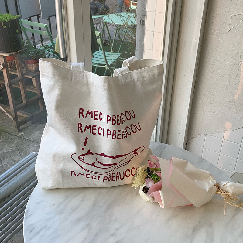 E164 Korean version design ins casual canvas bag, student single-shoulder bag, handbag for women wholesale Application Scenario