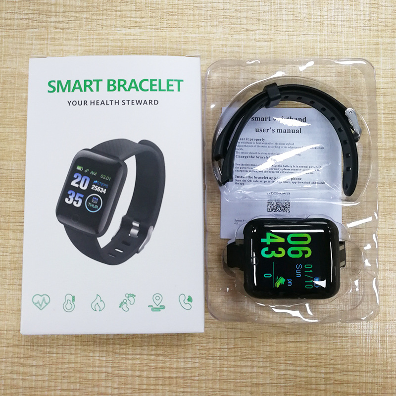 116plus Smart Bracelet, D13 color screen bracelet, step counting, Bluetooth reminder for heart rate and blood pressure details Picture