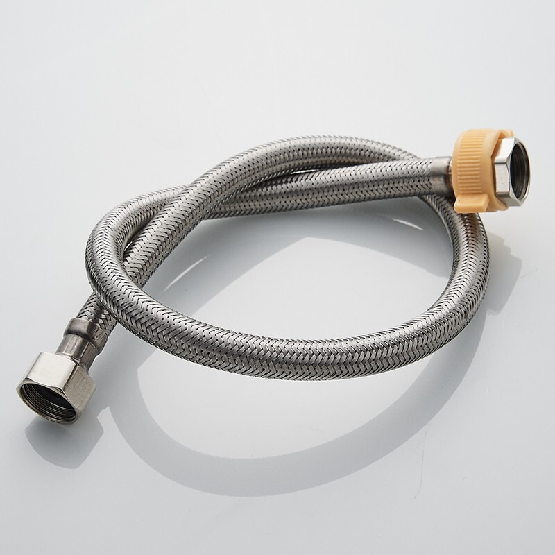 4 points 304 washbasin toilet faucet water inlet pipe steel wire braided metal hose copper core can be made to specified length details Picture