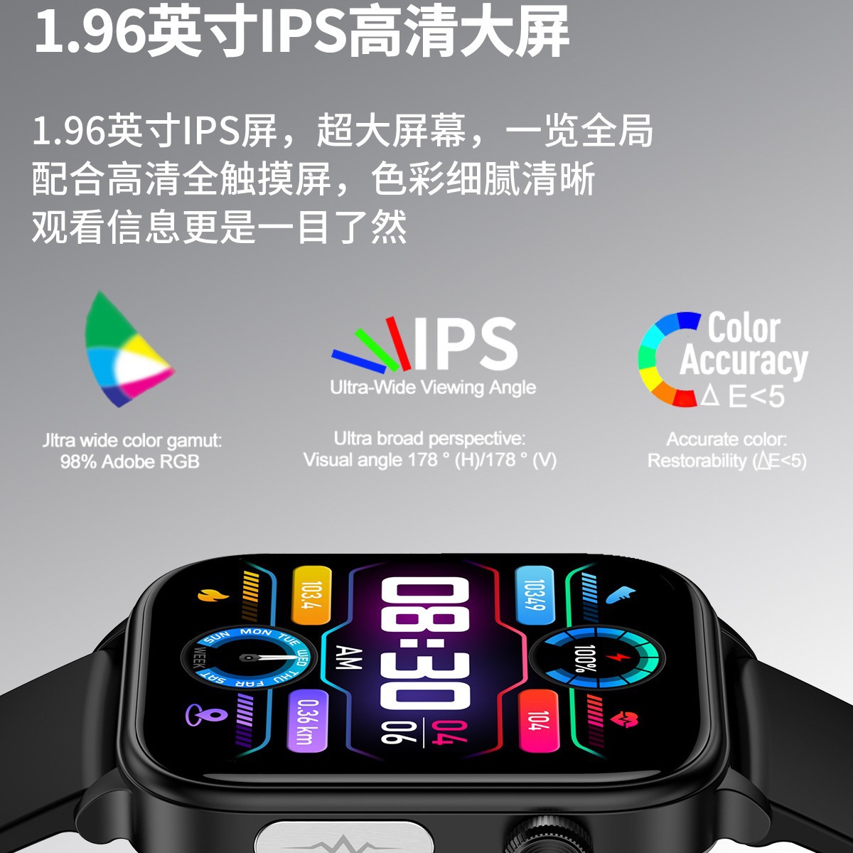 The new ET570 smartwatch features Bluetooth call, ECG (Electrocardiogram) function, non-invasive blood glucose and true blood oxygen function details Picture