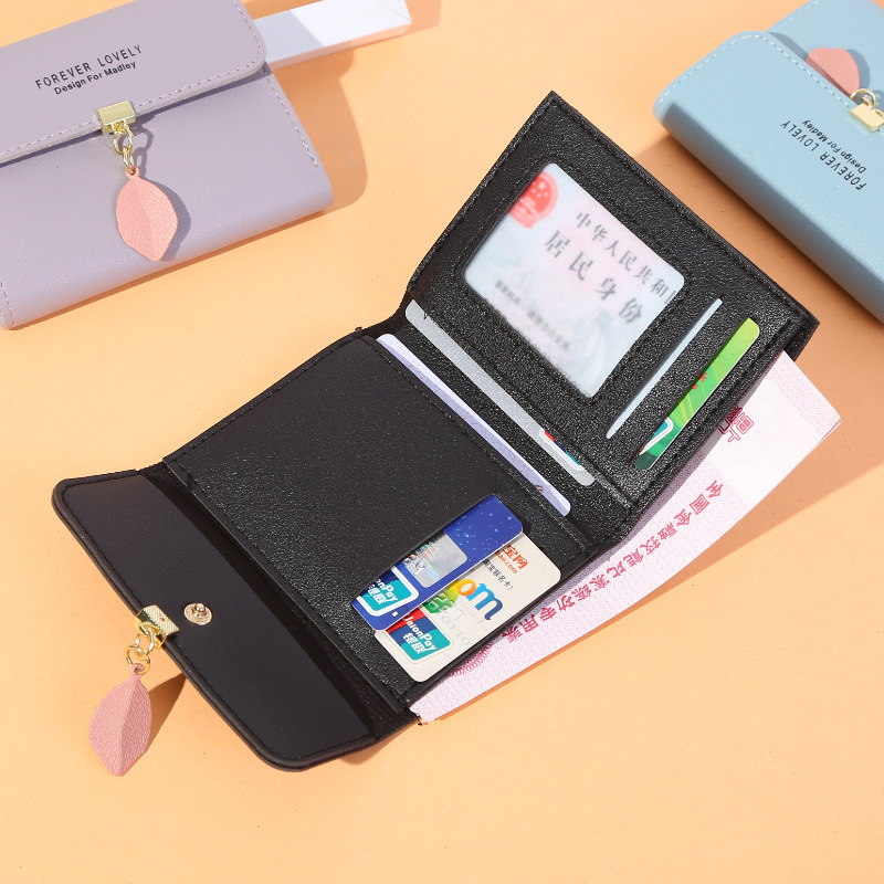 purse women 2020 New Short PU Small Purse Purse Leather Coin Purse Purse details Picture