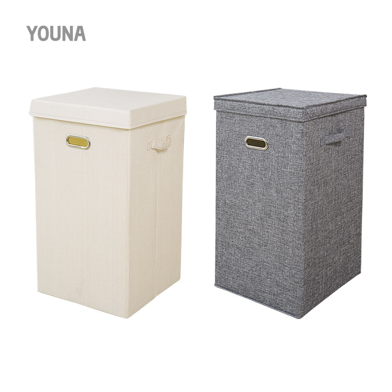 A large upright foldable linen fabric storage basket for dirty clothes, a linen fabric storage basket, a storage box for household use Specification drawing