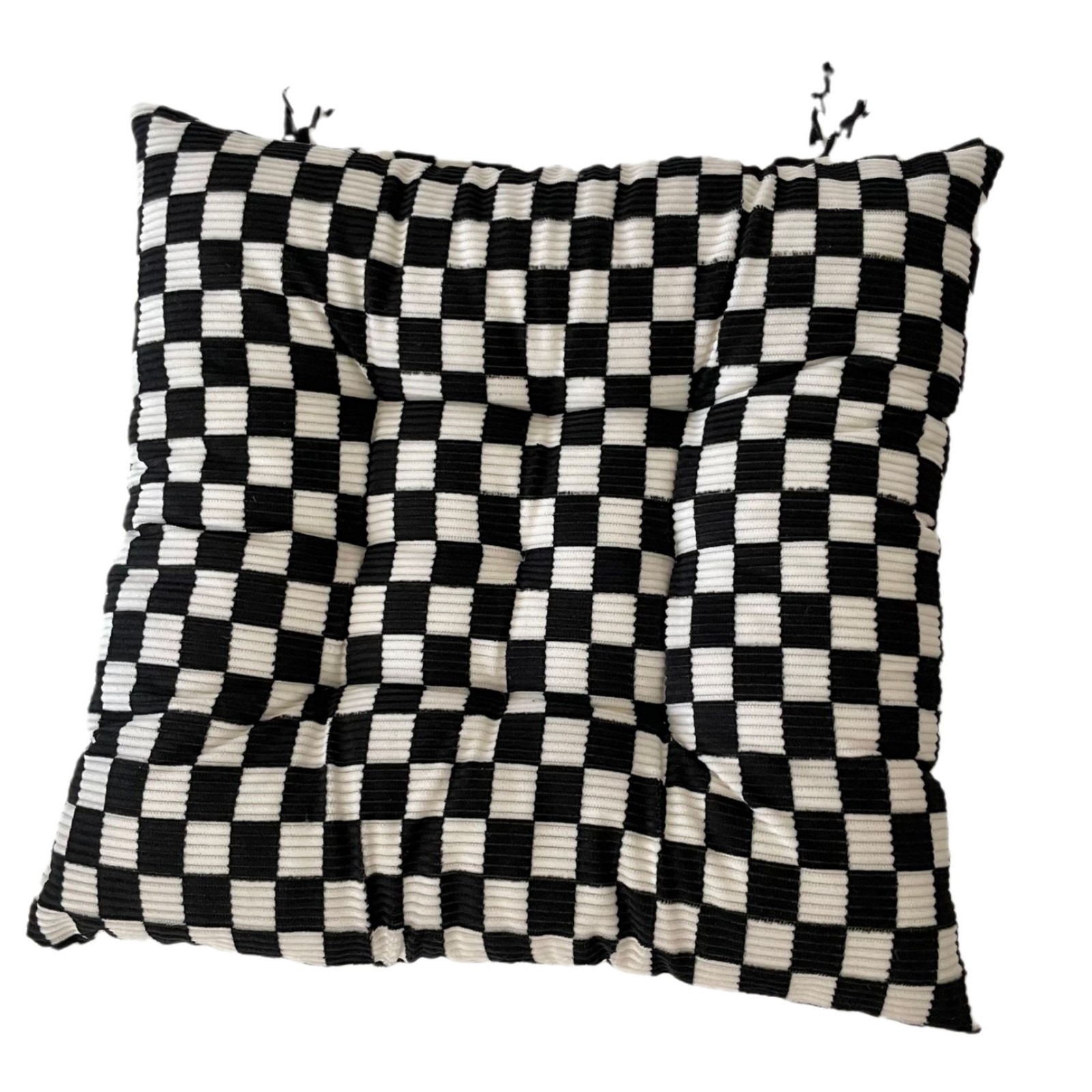 The checkerboard corduroy seat cushion is a must-have for office prolonged sitting, thickened dormitory dining chair seat cushion, and student chair bottom cushion Item Picture
