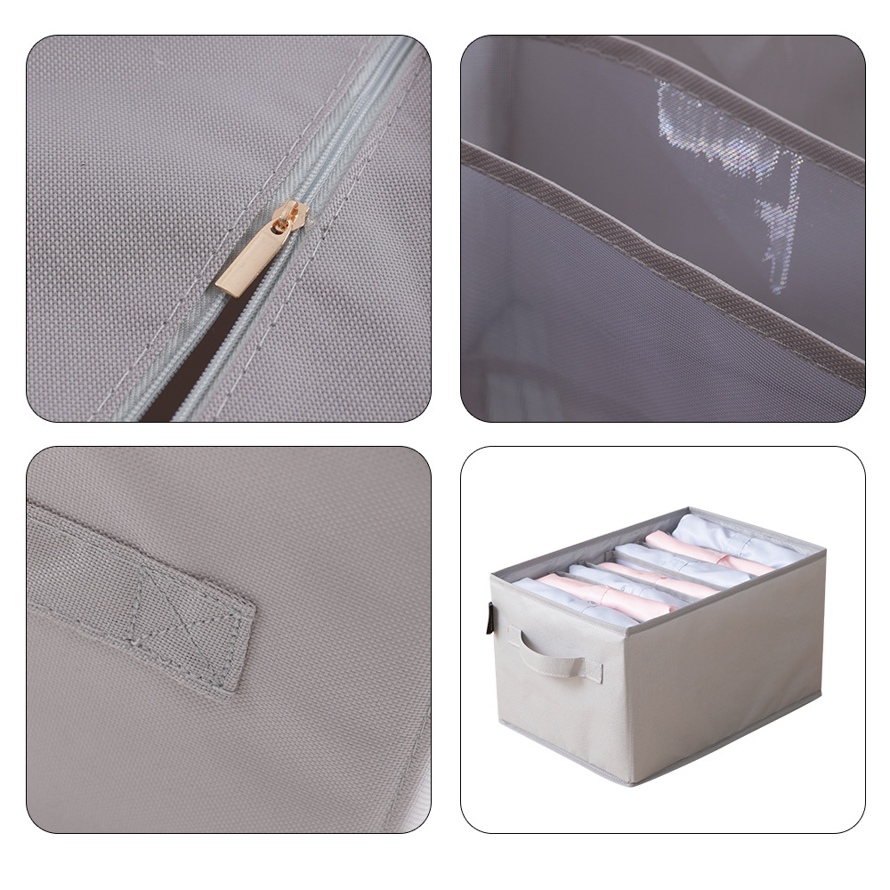Amazon's new manufacturer's supply 600D Oxford fabric pants storage and organization box, divided into format and underwear storage compartments details Picture