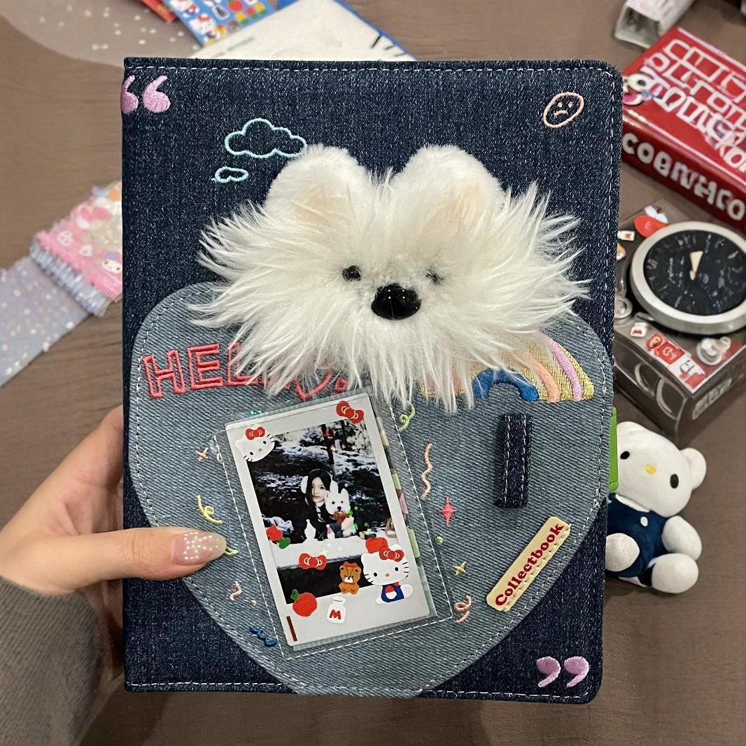 diy storage photos of the Instagram plush puppy cowboy card book a5 four-square grid loose-leaf Polaroid small card with the same style as Xiaohongshu Application Scenario