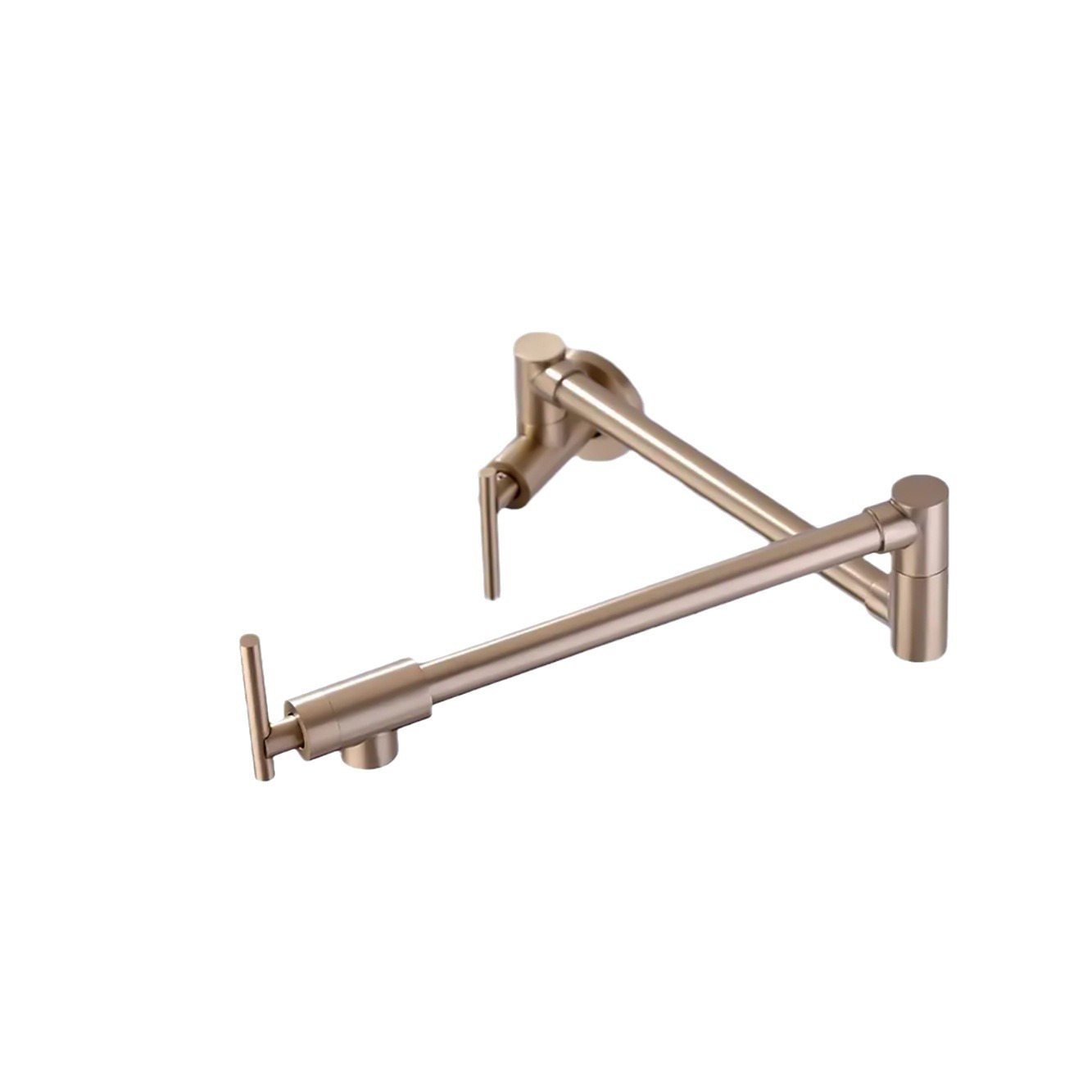 Kaiping Plumbing Hardware Cross-border Golden Folding Faucet, kitchen golden faucet single cooling universal folding wall-mounted type Item Picture