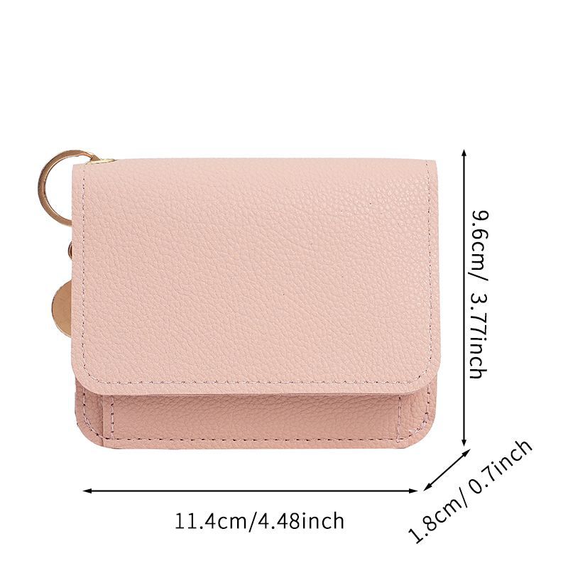 The 2024 new style card case is a short, cute and compact ladies' coin purse with a simple and light luxury leather ID card storage bag and a thin design Item Picture