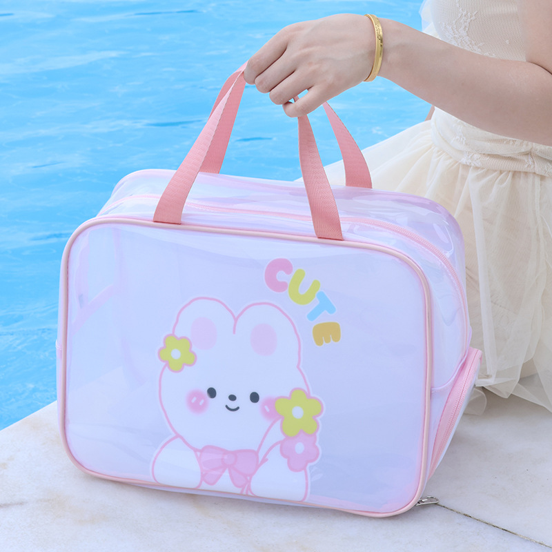 Swimming bag, children's dry and wet separated waterproof storage bag, portable and cute cartoon beach handbag for boys and girls details Picture