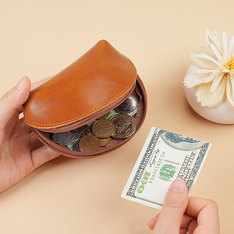 A modern and simple new pu coin purse with a small and high-end feel, a zipper key case for women, and a storage bag for outdoor travel Specification drawing