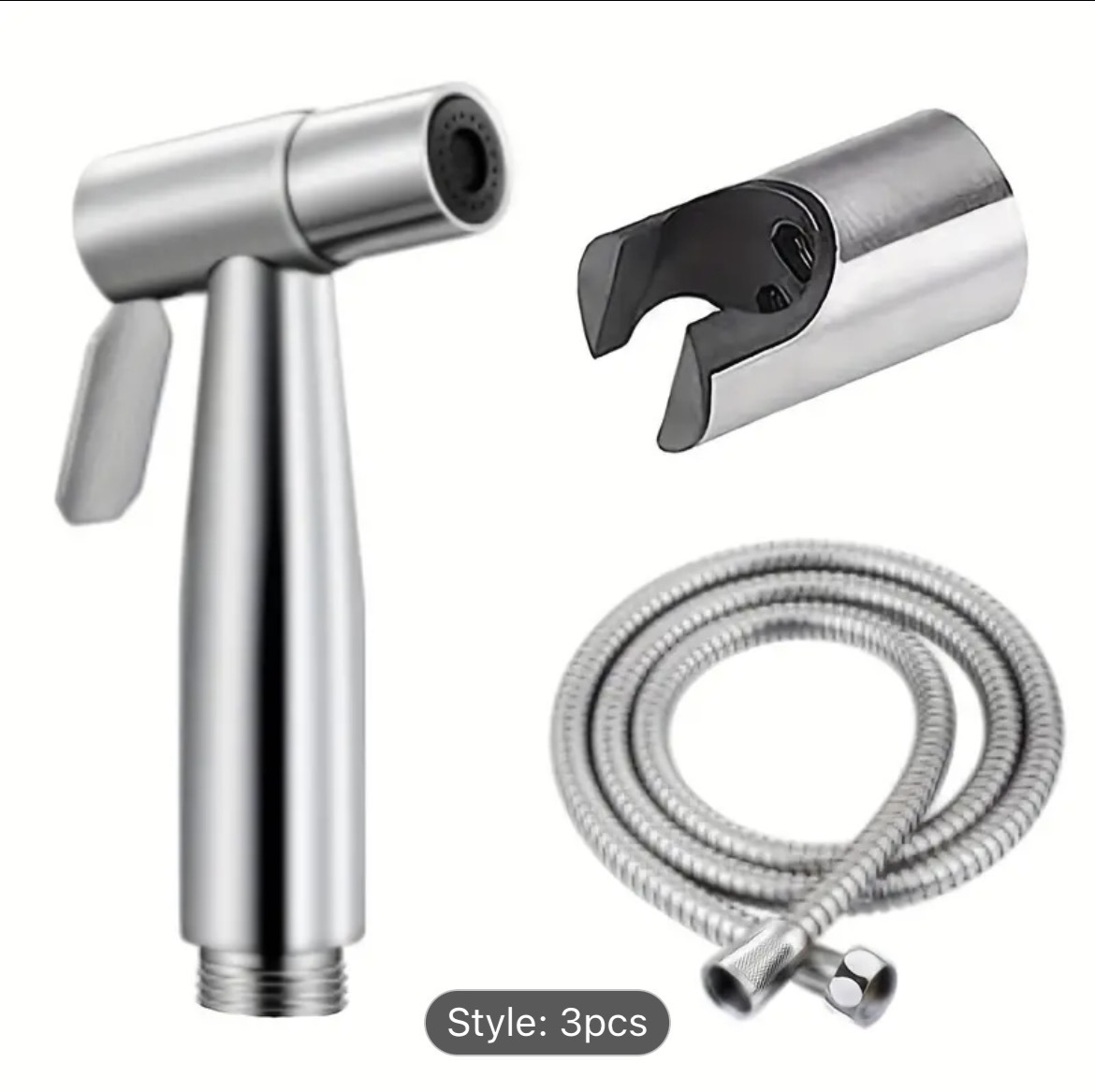 304 stainless steel sanitary ware, toilet spray gun set, butt wash, shower head, pressurized flushing nozzle details Picture